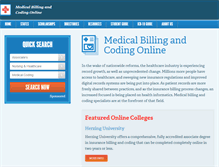 Tablet Screenshot of medicalbillingandcodingonline.com